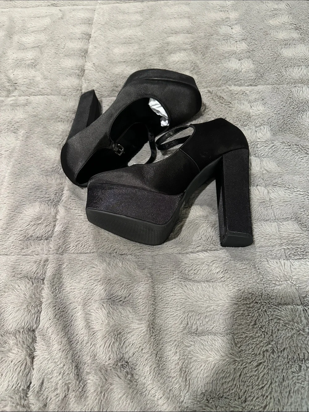 Platform Block Heel Pumps